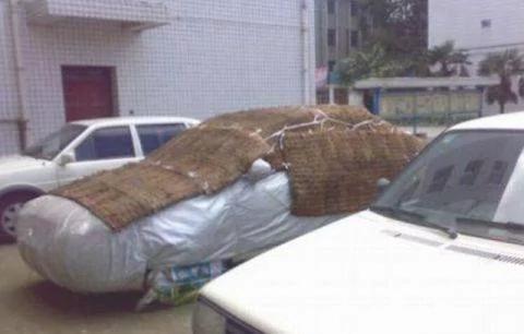 男子买进一台轿车 大家的焦点却在“车衣”上 实在是太霸气了!