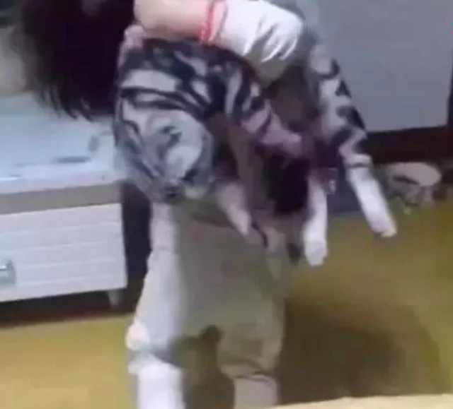 熊孩子把猫咪往肩上一扛就开走 猫咪:出来混 迟早要还的!