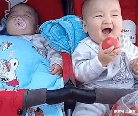 一双胞胎哥哥趁弟弟熟睡 独吞西红柿笑得合不拢嘴 网友:萌翻了
