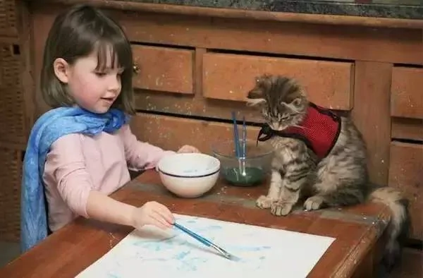 当自闭症萝莉遇到猫:五岁艺术家的诞生传奇