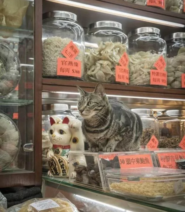 店里养了一只猫咪后 彷佛装了监控 猫:你给我小心点 不然后果自负!