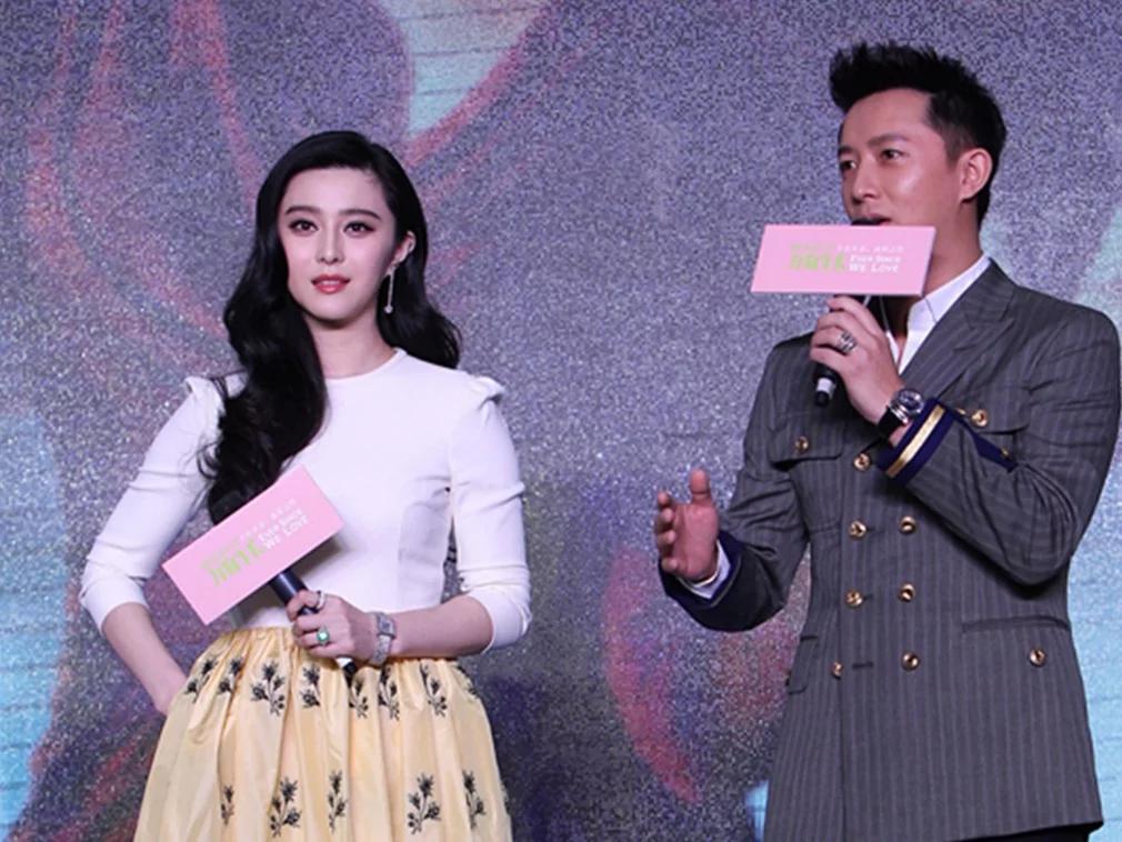 韩庚(右)和范冰冰曾一起演过电影(图源:新华社)