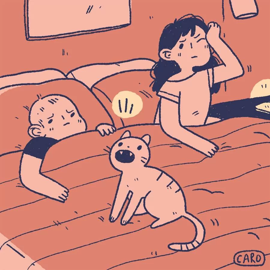 养猫后我再也不需要闹钟了!正妹插画家画出宠主的日常 每一张都超有感!