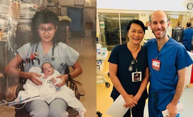 女护士觉得新来的男医生有一种亲切感 正是28年前自己照顾的婴儿