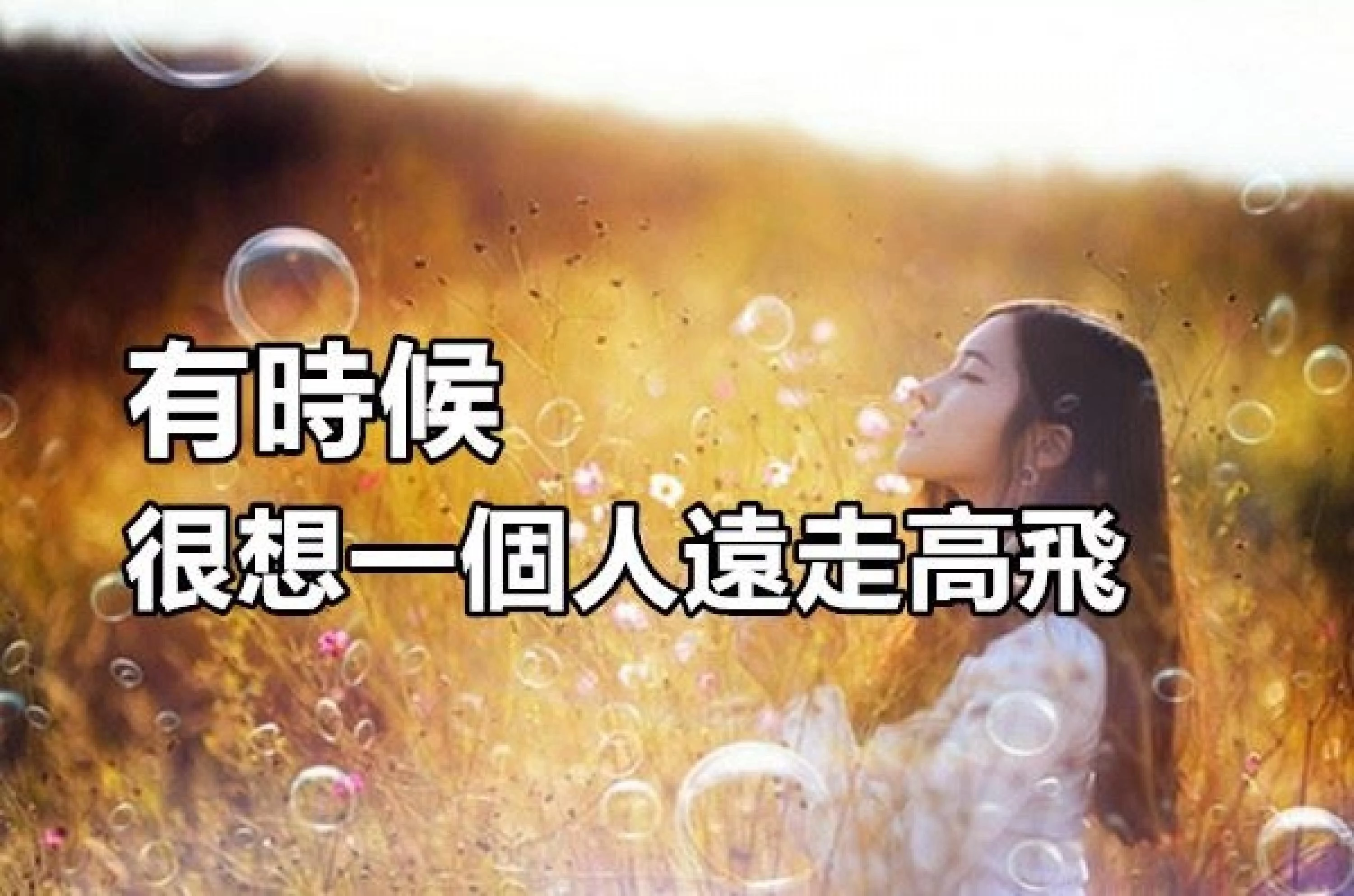 有时候 很想一个人远走高飞!