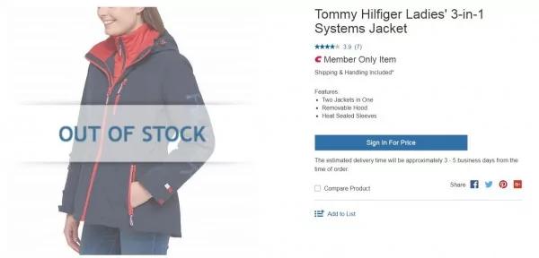 tommy hilfiger jacket costco