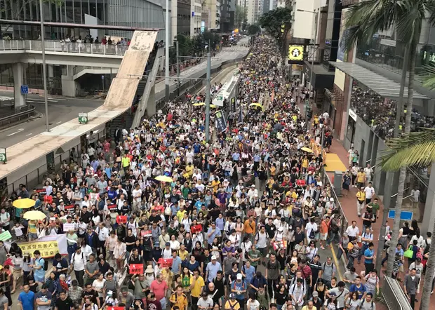 2019年4月28日，民阵指有十三万人参加今次游行，比上次游行多。