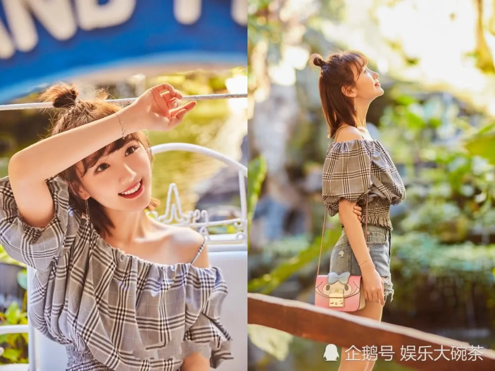 被毛晓彤的游客照美到了美景配美人清新甜美 阿波罗新闻网