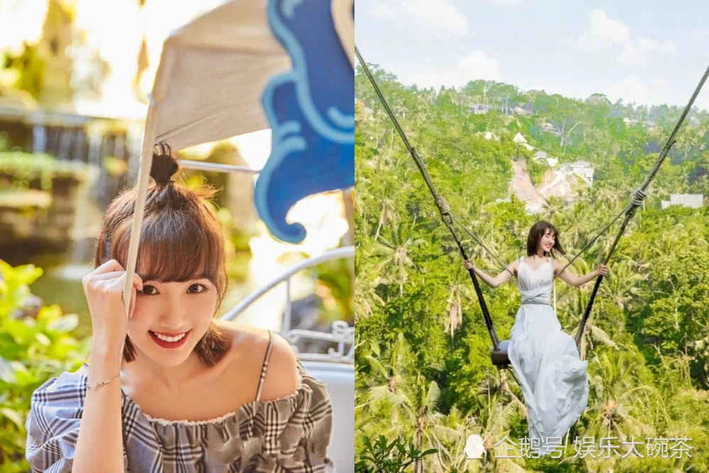 被毛晓彤的游客照美到了美景配美人清新甜美 阿波罗新闻网
