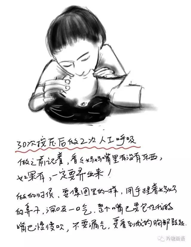 收藏!医生给女儿画的急救流程图 关键时刻用得上!