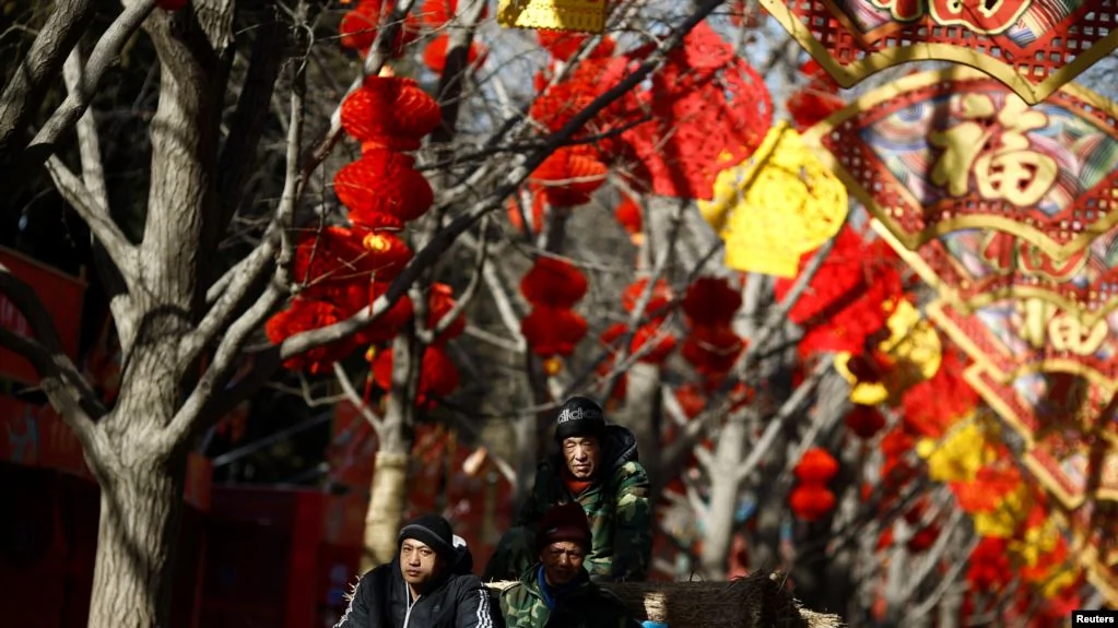 北京地坛公园的春节节日装饰（2019年2月1日）