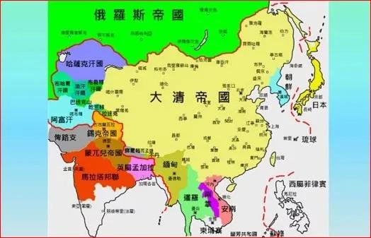 想不到大清朝竟有这么多附属国