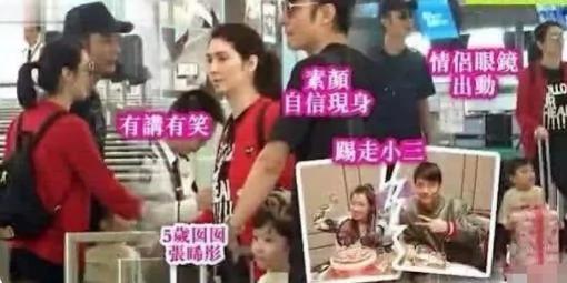 洪欣晒与儿子张镐濂合照为考生加油 母子俩差29岁滤镜下竟像姐弟