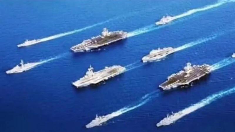 「建軍節」海報驚現美航母英軍艦 引爆中國網友嘲笑