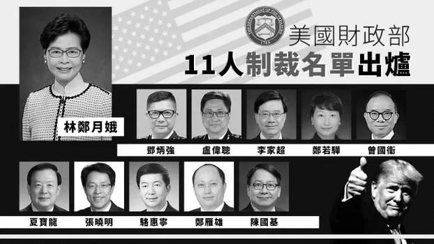 涉及打壓香港自由民主 11名中港官員罪行一覽