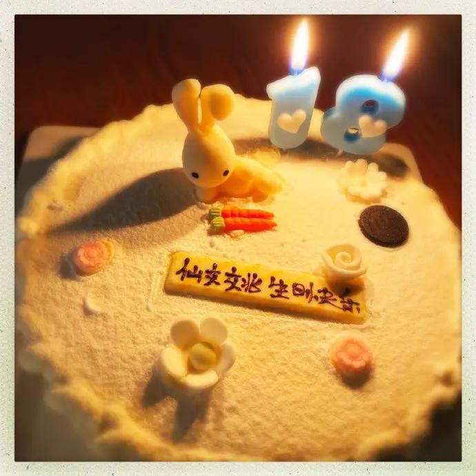 姚晨与儿子合照庆41岁生日 手捧蛋糕一脸幸福 却被土豆表情包抢镜