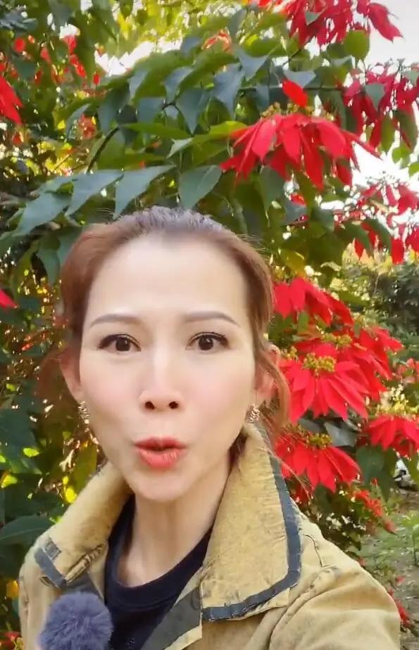 网友偶遇蔡少芬 又蹦又跳拍照超可爱
