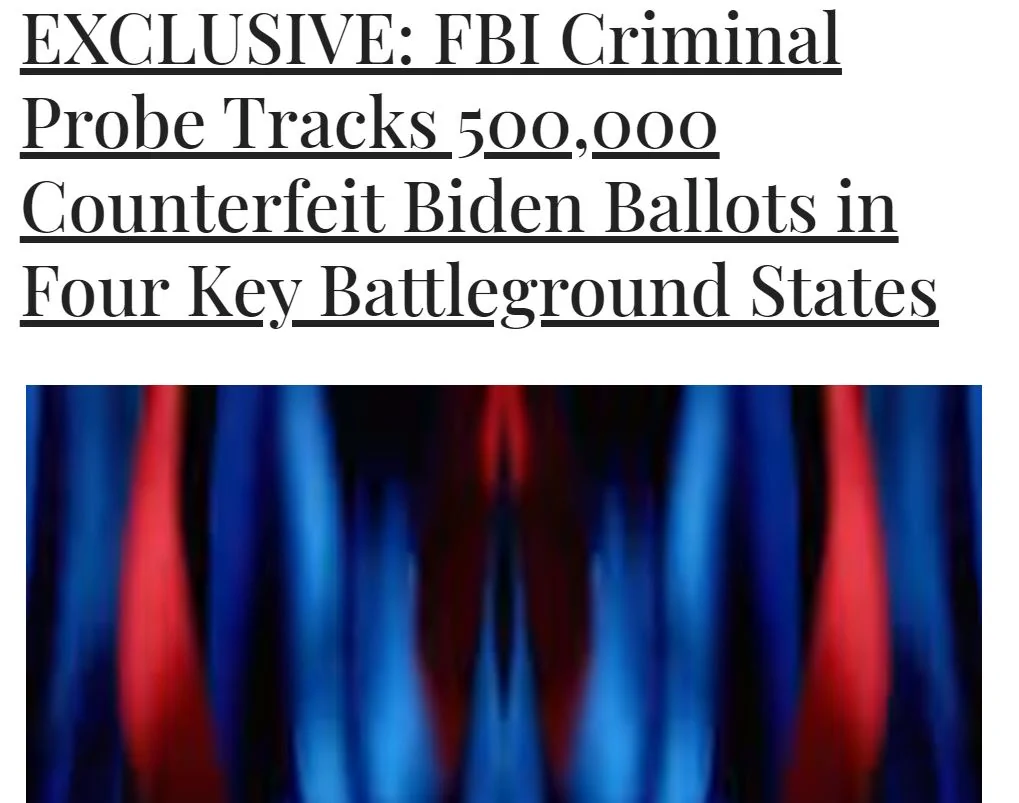美国《真相评论》（true pundit）称，FBI 正在调查拜登的50万次虚假投票。