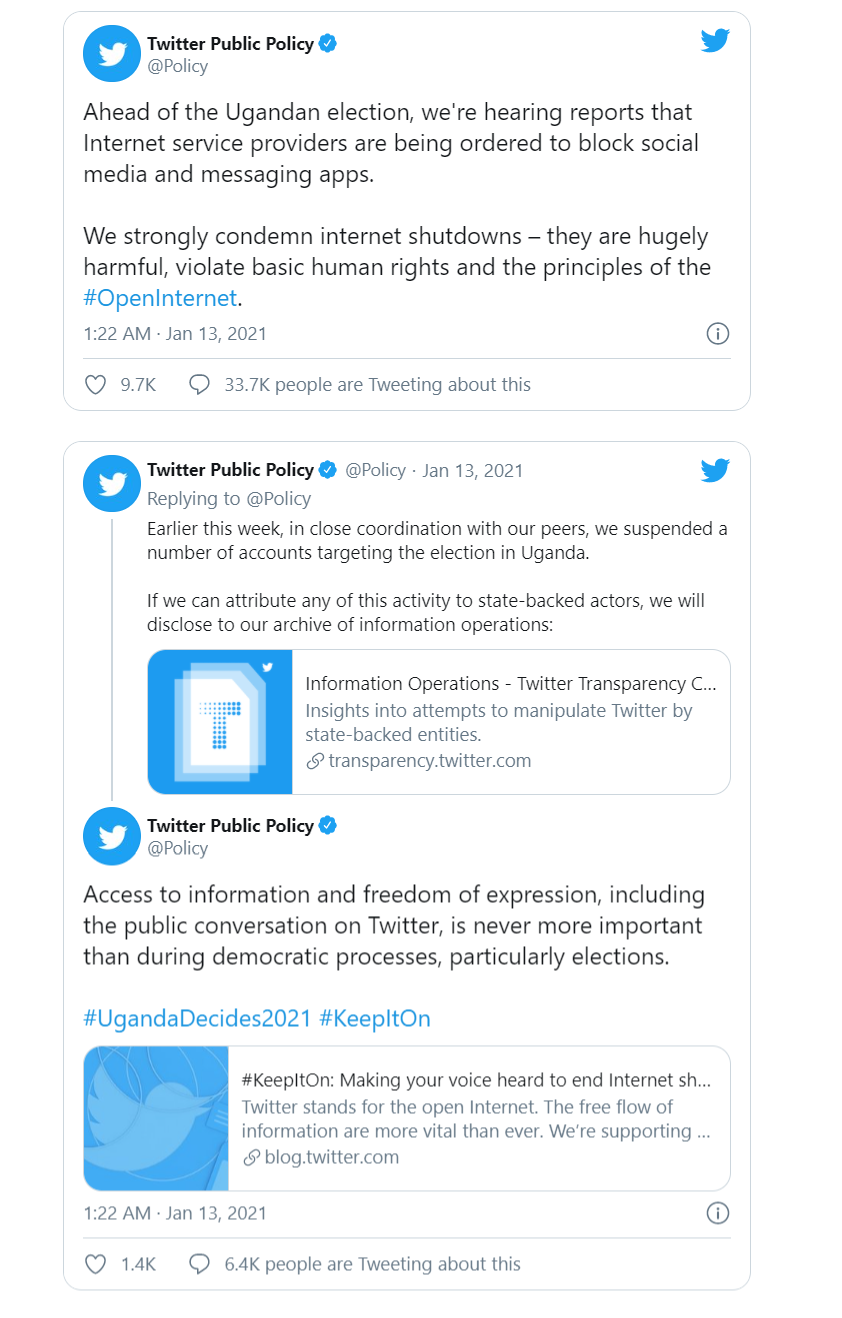 報應來得好快！推特在烏干達慘呼「言論自由」 大陸網友嘲：太不要臉了【編譯】