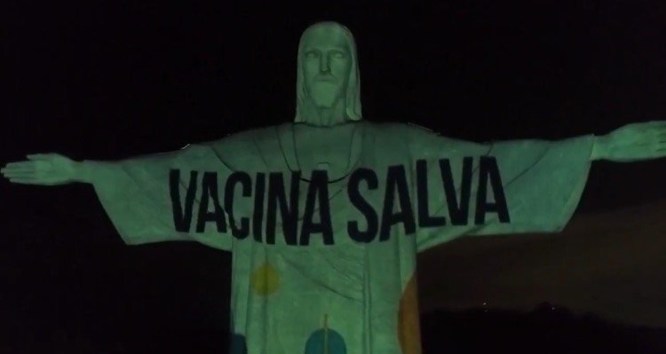 大錯特錯！巴西救世主基督巨像被照亮 宣傳"疫苗平等"【編譯】