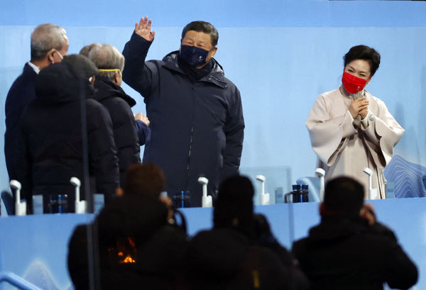 ▲▼習近平出席北京冬奧開幕典禮。（圖／路透）