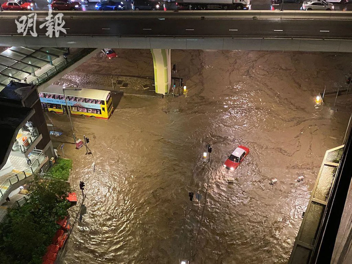 千年一遇！濁浪滔滔 香港現開埠以來罕見洪災