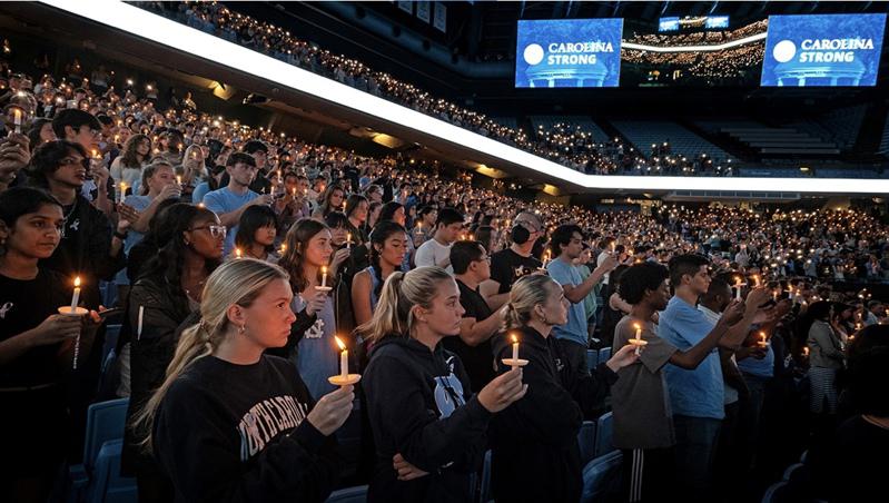 北卡大学为严资杰举行烛光哀悼会。(取材自该校官网)
