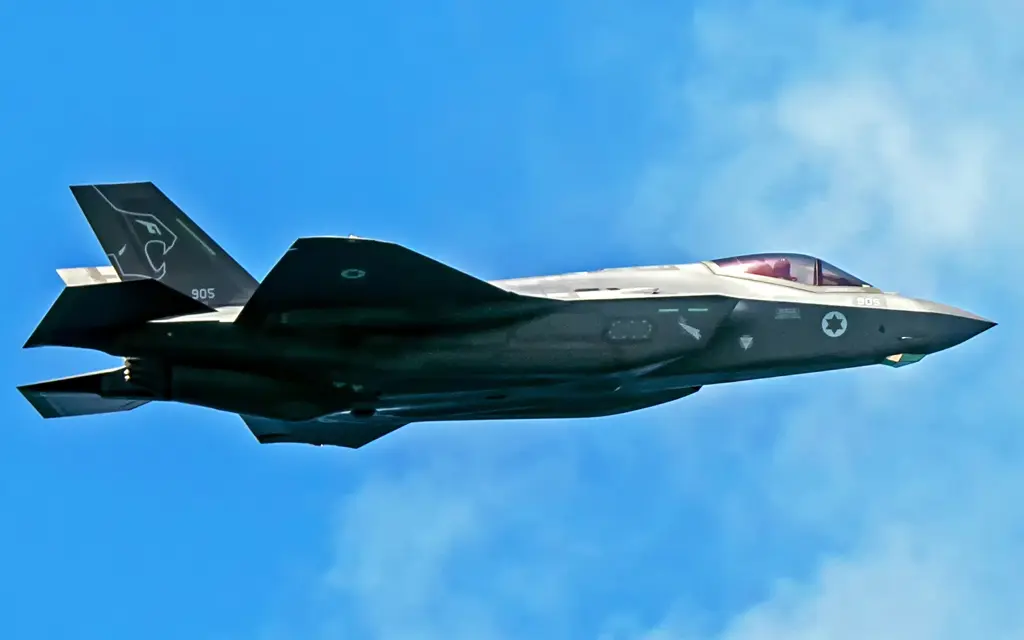 以色列空军F-35I「全能王」（Adir）隐形战机的资料照。（达志影像/Shutterstock）