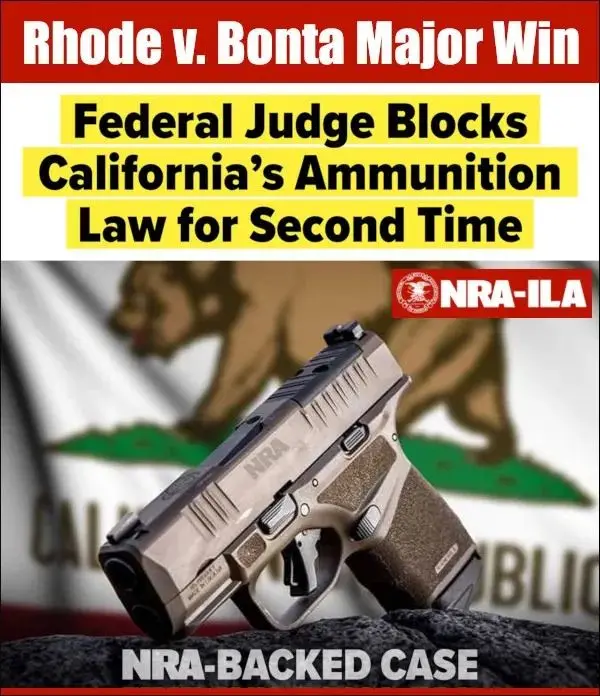 加州买子弹要背调！联邦法官判定违宪，立即撤销