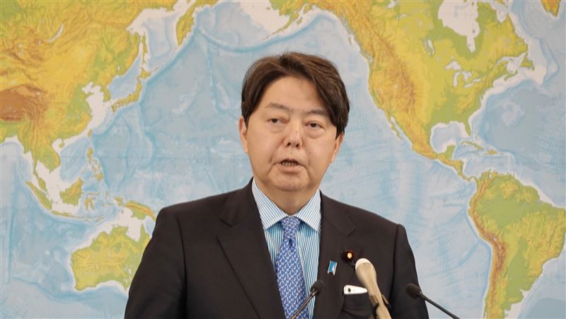 林芳正說明，日本一直以來透過各種管道推動，舉行領袖會談，以解決與北韓間的爭議事項。（圖／中央社）