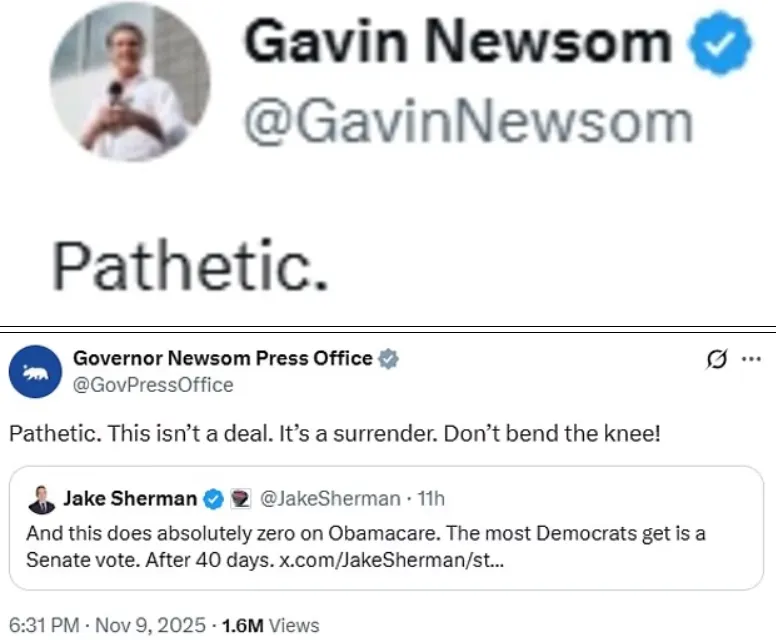 民主黨午夜崩盤!加州州長怒斥「7個叛徒」