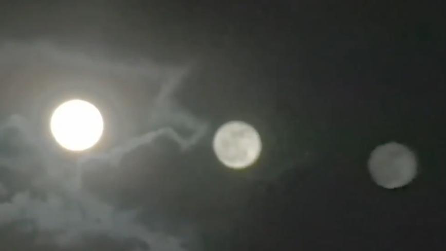 俄羅斯夜空驚現四個月亮奇景(視頻)
