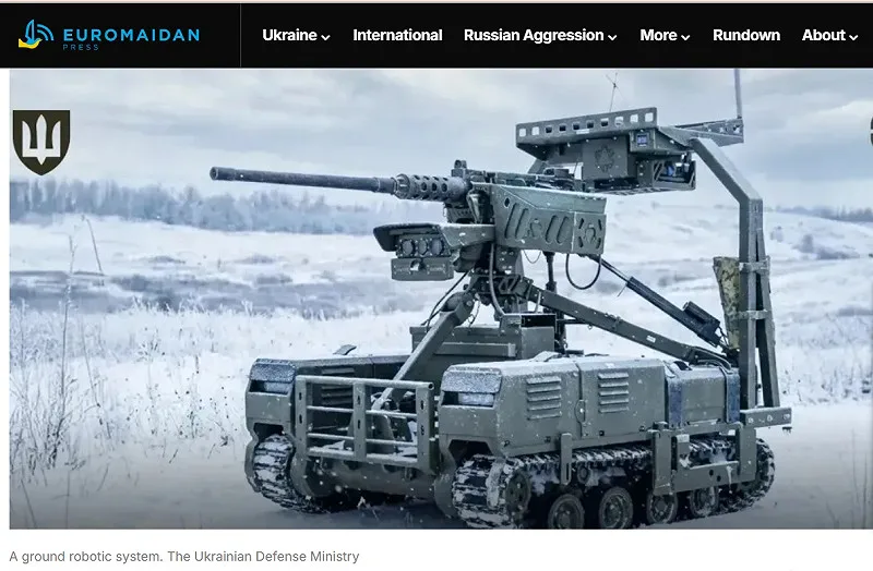 烏克蘭的地面機械人作戰系統。&nbsp;&nbsp;&nbsp;圖：翻攝自《廣場起義報》