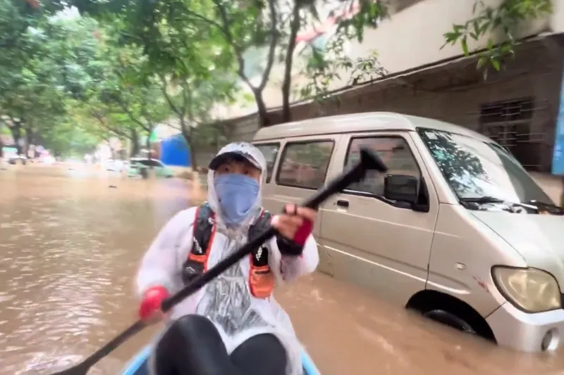 全城癱瘓！中國廣西欽州24小時雨量如58個西湖
