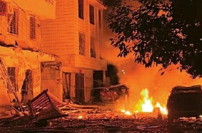 中國桂林發生猛烈爆炸