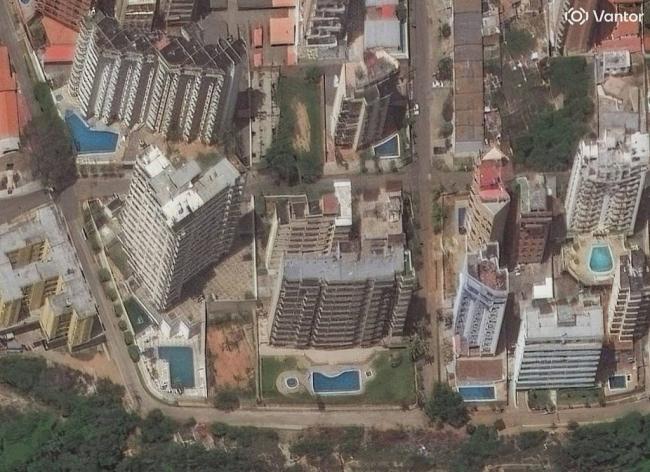 委內瑞拉地震前後衛星圖:建築大面積坍塌