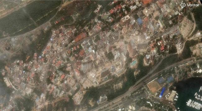 委內瑞拉地震前後衛星圖:建築大面積坍塌