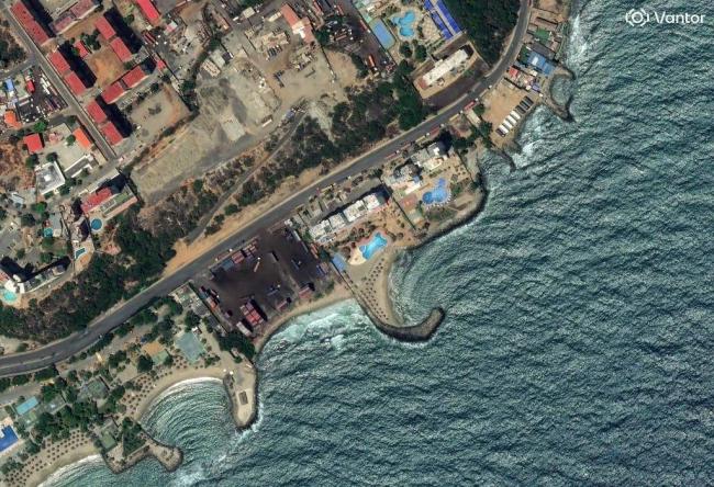 委內瑞拉地震前後衛星圖:建築大面積坍塌