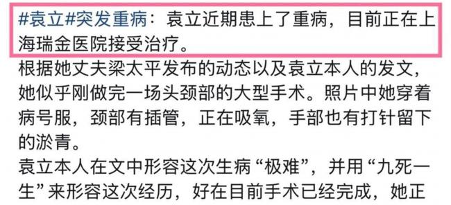 袁立坐輪椅回歸!九死一生,狠打造謠者的臉