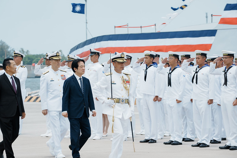 2026年7月24日,中華民國總統賴清德前往高雄出席「海軍丹江軍艦成軍典禮」。(中華民國總統府提供)