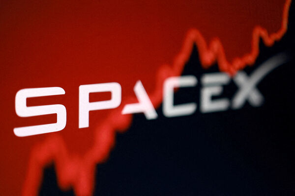 ▲▼SpaceX股价上涨。(图/路透)