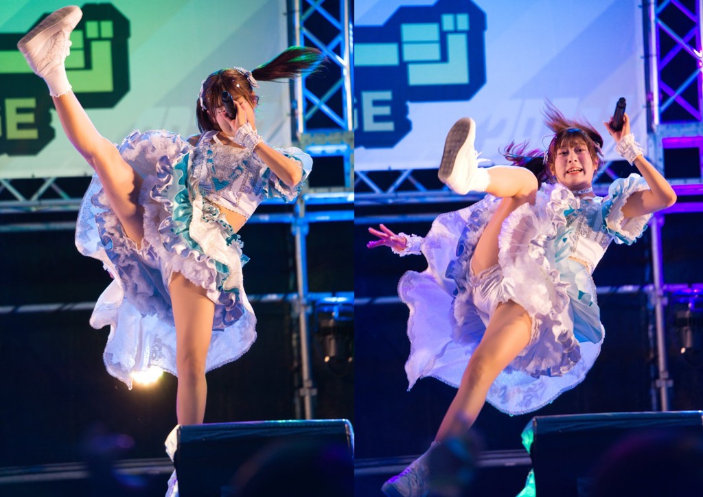 天城里绪菜近日舞台表演以外跌摔,导致瞬间爆红,500万人次狂刷摔倒影片。(翻摄X)