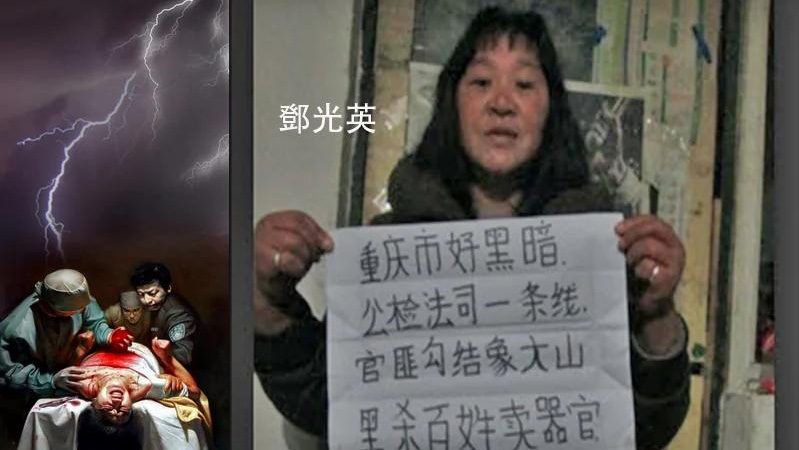 重庆访民邓光英,曾曝光劳教所“强摘”法轮功学员器官。(图片来源:网络)