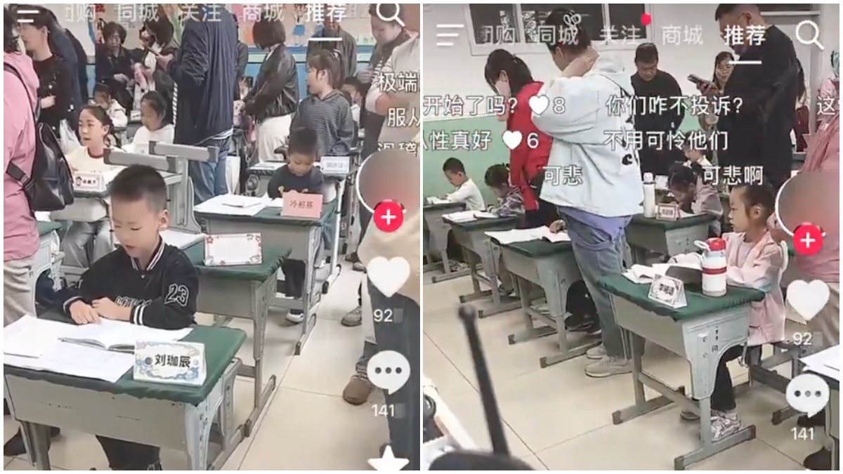 中国教育“卷”到学生家长:早7点就去学校陪读(视频)